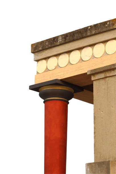 istock Knossos palace archaeological site Crete Greece isolated on white transparent background 1628666598