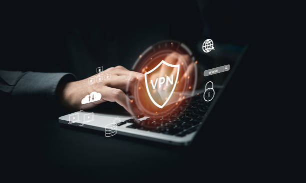 istock Protect data information is safe and online privacy and security with a VPN Virtual Private Network. Cyber security and privacy connection technology 1628744268