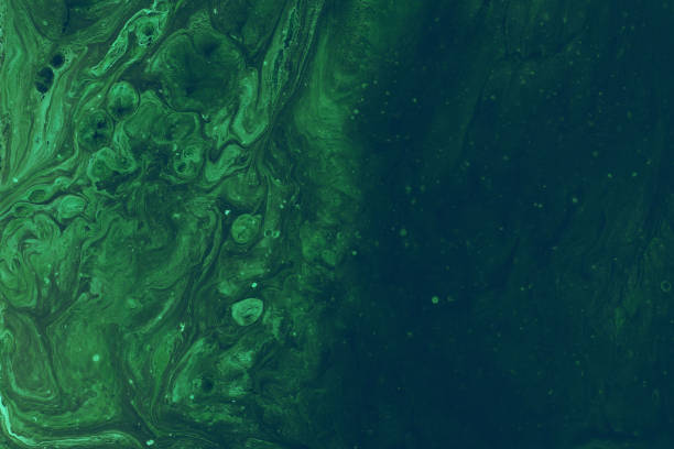 istock Abstract painting in fluid art technique. Jupiter clouds effect 1628760928