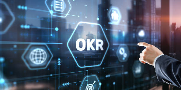 istock OKR Objective key result business technology finance concept on virtual screen 1628781003