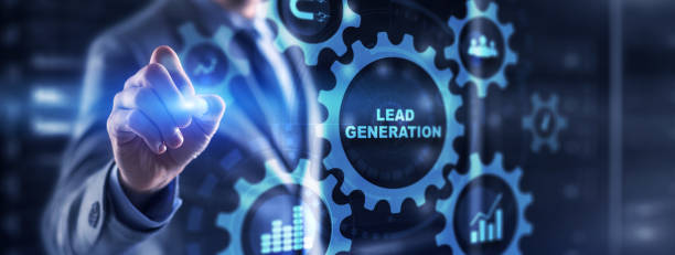istock Lead Generation Concept On Cogwheels. Busuness Finance 1628781010