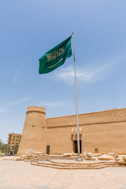 Riad, Saudi-Arabien - 2. Mai 2023: Das Masmak-Fort, auch Masmak-Festung oder Masmak-Palast genannt, ist eine Festung aus Lehm und Lehmziegeln im Stadtteil al-Dirah von Riad, Saudi-Arabien – Foto