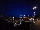 Summer night at the harbor