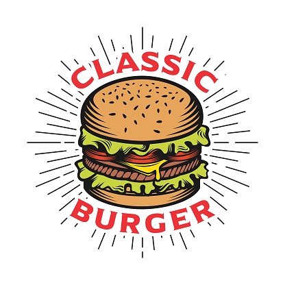 Classic Burger logo template