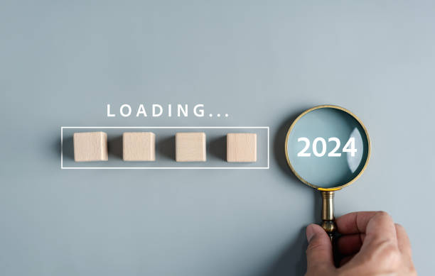 istock Loading progress from 2023 to 2024 to countdown merry christmas and happy new year, Planning and challenge strategy in new year 2024 Concept. 1628876613