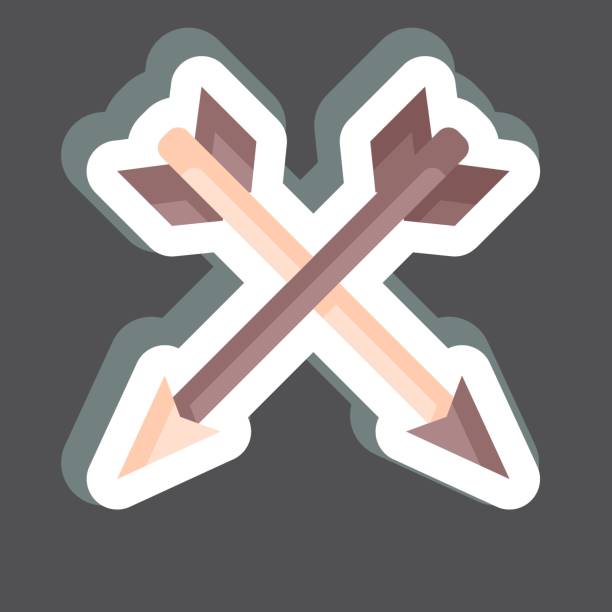 istock Sticker Arrow. related to American Indigenous symbol. simple design editable. simple illustration 1628891817