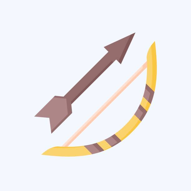 istock Icon Bow. related to American Indigenous symbol. flat style. simple design editable. simple illustration 1628897871