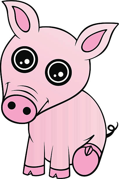 Bebé cerdito - ilustración de arte vectorial