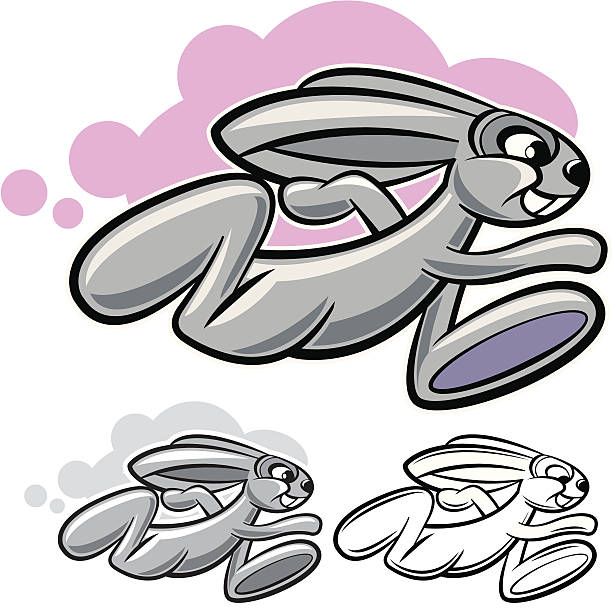 170+ Grey Rabbit Running Stock Illustrations, Royalty-Free Vector ...