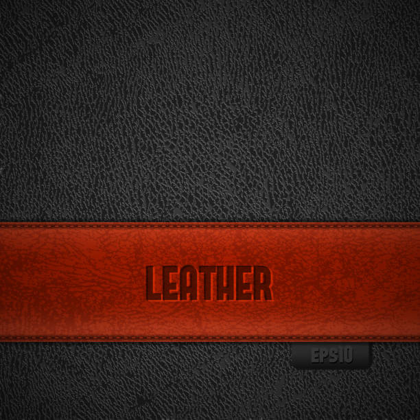 backgroud czerwony skórzany z paskiem - leather textured backgrounds textile stock illustrations