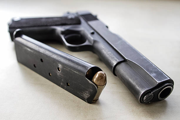 istock Pistol and magazine 162892008