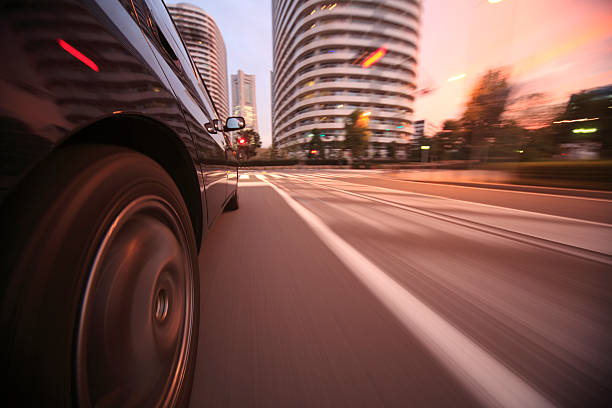 istock Driving in the sunset city. 162892558
