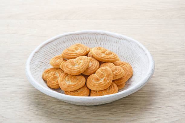 Tasty Almond Cookies with heart shape