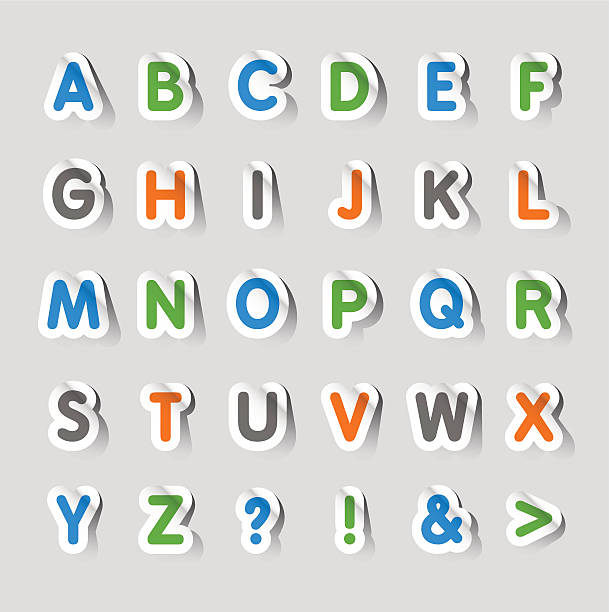 illustrations, cliparts, dessins animés et icônes de autocollants-alphabet - alphabet label letter y letter b