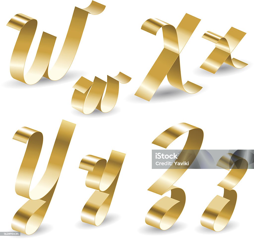 Nastro alfabeto WXYZ - arte vettoriale royalty-free di Alfabeto