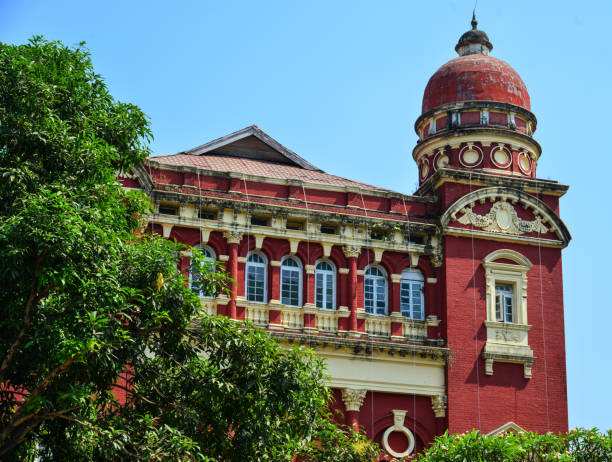 istock Old buildings at downtown in Yangon, Myanmar 1628956338