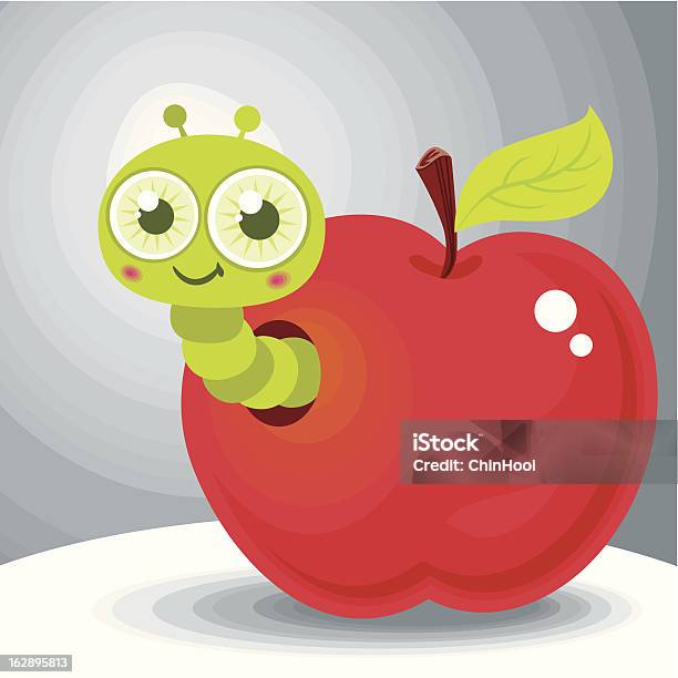 Wormy 사과나무 사과에 대한 스톡 벡터 아트 및 기타 이미지 - 사과, 벌레, 개념