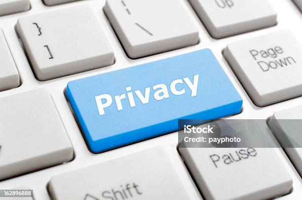 Privacy On Keyboard Stock Photo - Download Image Now - Color Image, Computer, Computer Key