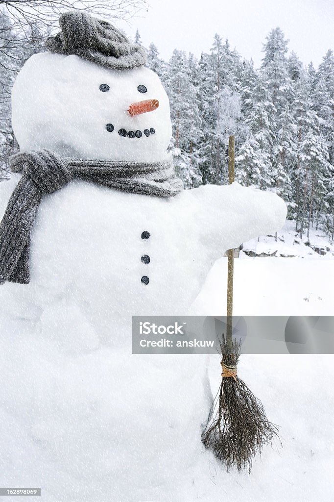 Fora de neve boneco de neve - Foto de stock de Boneco de Neve royalty-free