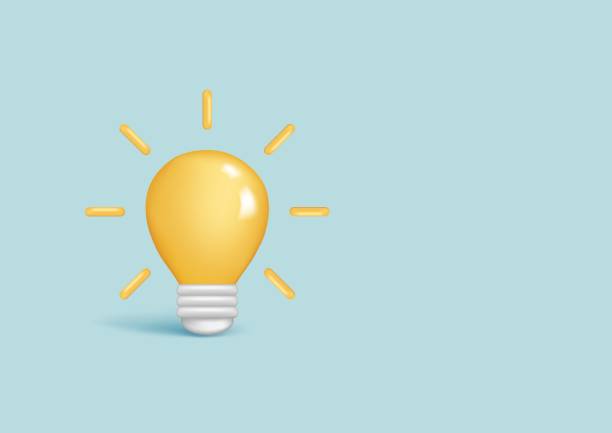 istock Realistic 3d golden glossy light bulb with rays of light. Cartoon 3d glass lightbulb, business success concept, creativity idea symbol, thinking icon. Vector illustration on blue background 1629001577