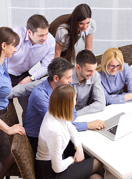 istock Group of young business people 162900531