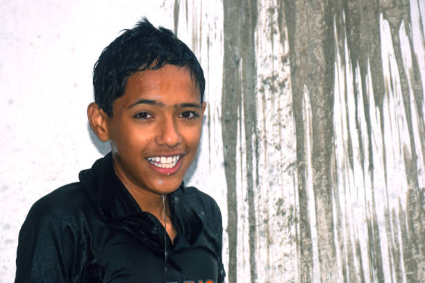 Portrait of cute boy smiling