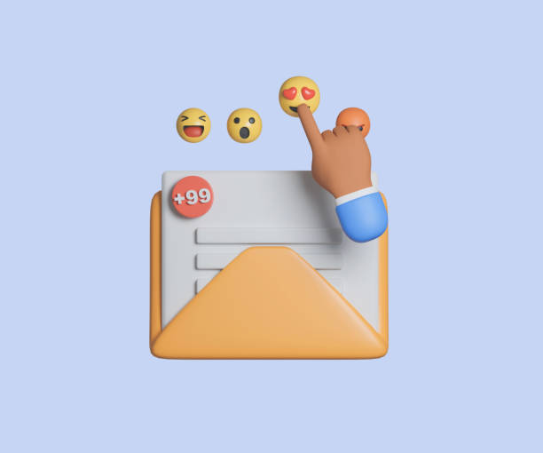3D Envelope icon with notification. Mail envelope with marker message. Email newsletter marketing concept. Cartoon illustration isolated background. Minimal design. 3D Rendering illustration. icono de sobre 3d con notificación. sobre de correo con mensaje de marcador. concepto de marketing de boletines informativos por correo electrónico. ilustración de dibujos animados fondo aislado. diseño minimalista. ilustración de renderizado 3d