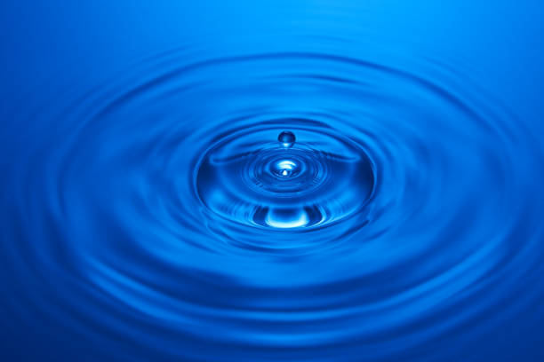 Water ripples background -  underwater texture. Sun shining through water.