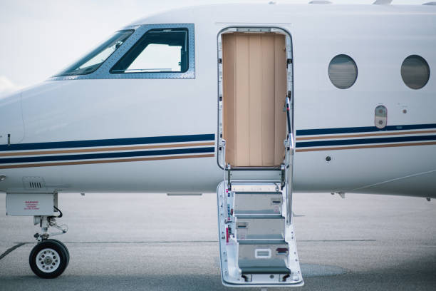 istock Corporate Jet Door and Staircase 1629030407