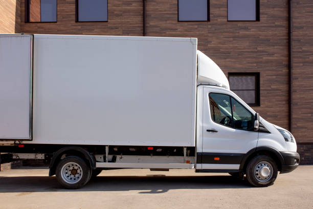 istock a white blank cargo delivery truck template and copy space for commercial information 1629030951