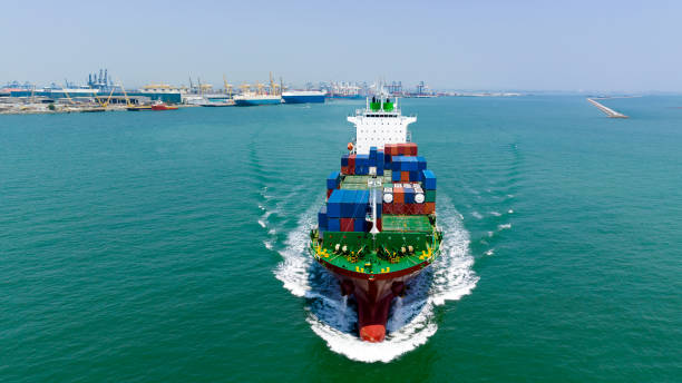 istock container cargo ship import export global business and industry commercial trade logistic and transportation of international by container cargo ship in the open sea, Container cargo freight shipping, front view drone shot, 1629061228