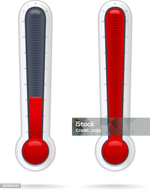 Thermomètres Vecteurs libres de droits et plus d'images vectorielles de Brillant - Brillant, Chaleur, Deux objets