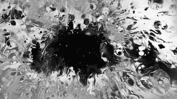 istock Water stains black oil splash dark spots floating 1629063172