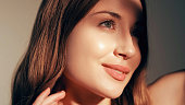 Beauty care radiant face woman glowing makeup
