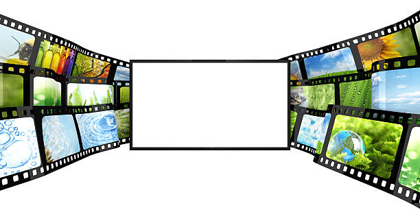 istock Filmstrip with blank TV 162906851