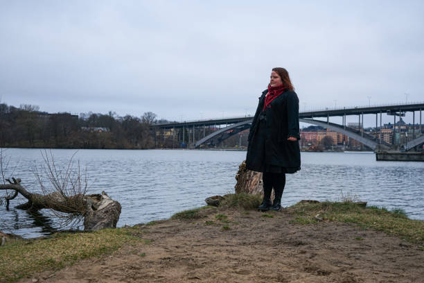 Free Stock Photo of Woman With Long Hair Standing on a Bridge ...