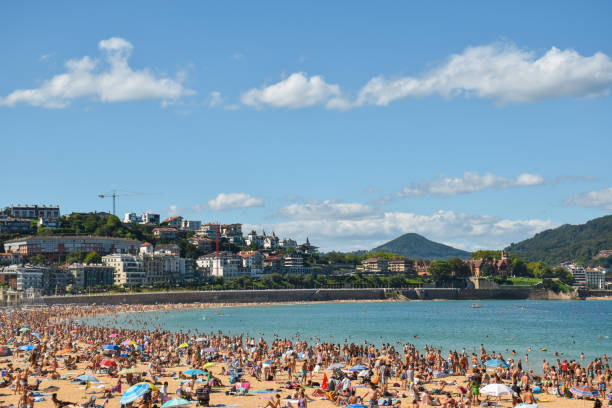 istock Crowded beach - Playa de La Concha, San Sebastian, Spain 1629082233