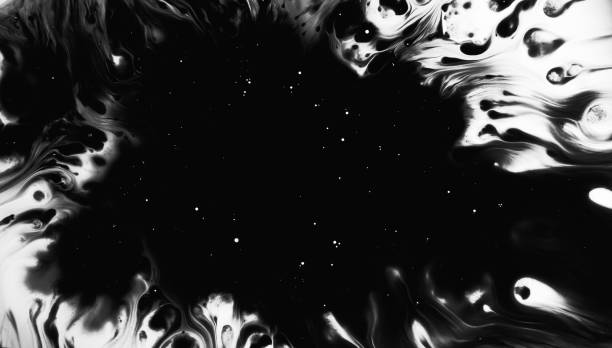 istock Ink stains abstract universe black oil blot float 1629108156