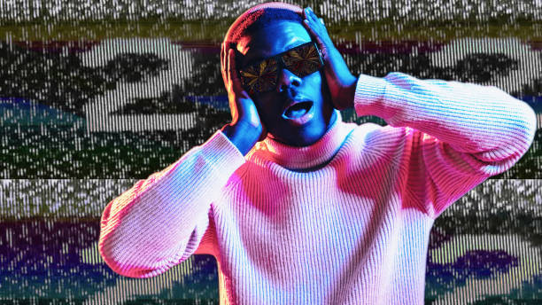 istock Nft art retro party surprised man glitch countdown 1629110406