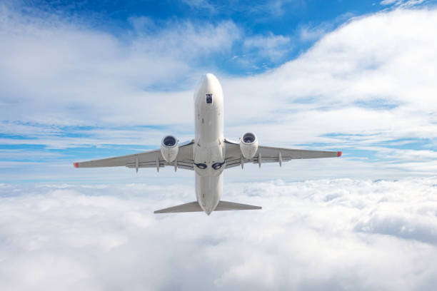 istock The aircraft takes off from dense clouds rapidly gaining a predetermined flight altitude. 1629130021