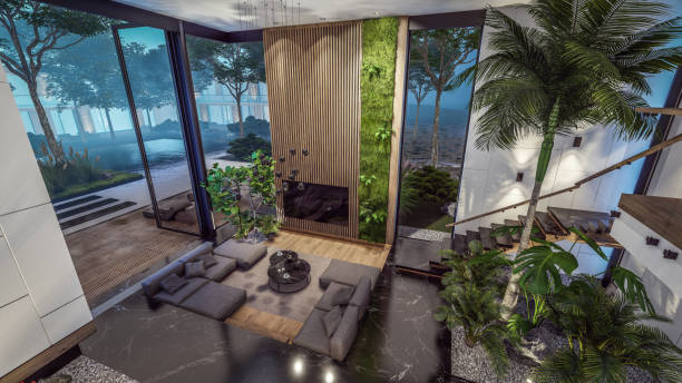 istock 3d rendering of expensive cozy interior with green walls in night 1629156204