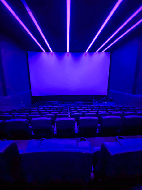 istock Screen and velvet seats. Empty cinema. Mock Up. Premiere 1629158697