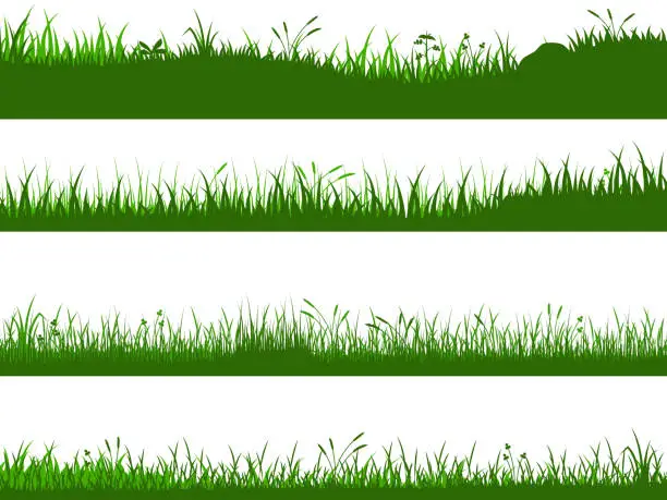 Vector illustration of Grass vector set