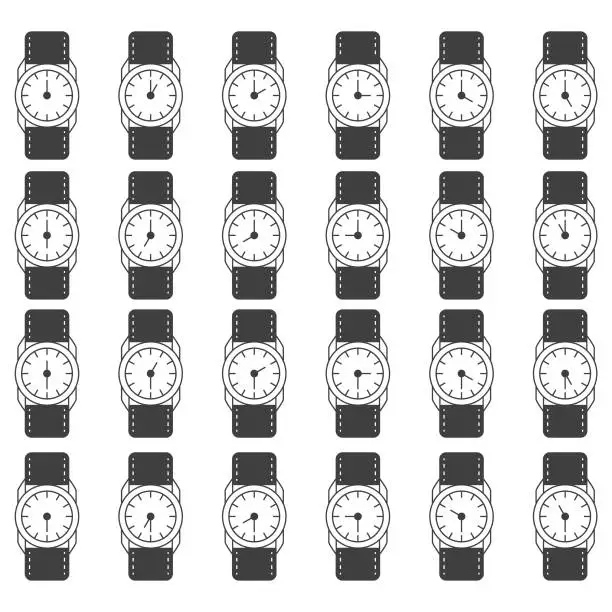 Vector illustration of Wrist watch vector set