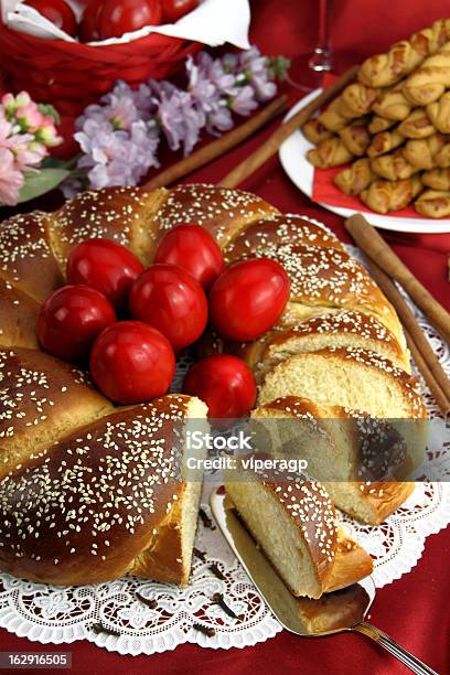 Easter Sweet Bread Stock Photo - Download Image Now - Greece, Easter, Easter Egg