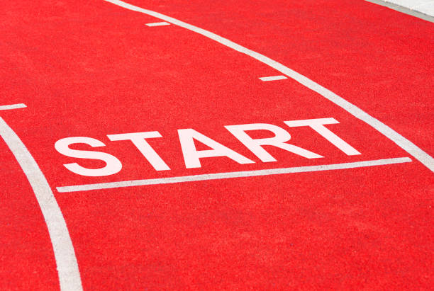 istock The inscription start on the red treadmill. 1629167321