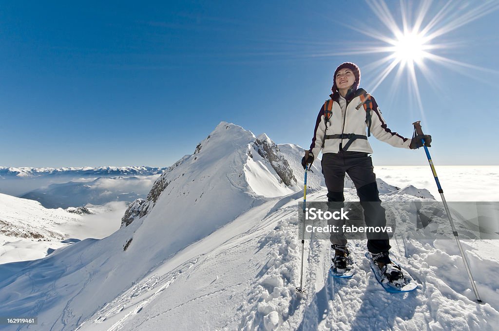 Vista desde arriba - Foto de stock de Raqueta para la nieve libre de derechos