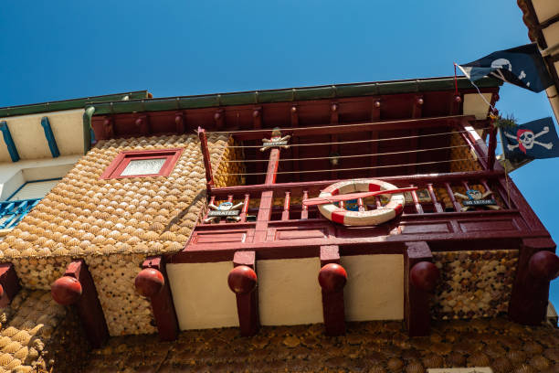 House completley covered in sea shells in the beautiful village of Tazones - Costa Verde
