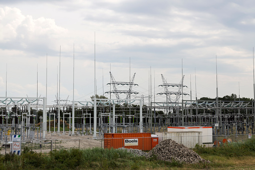 Uniper powerplant Maximacentrale in Lelystad along the IJsselmeer shore in the Netherlands