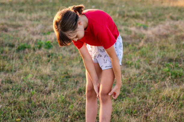 istock A child injured her knee in nature 1629268582